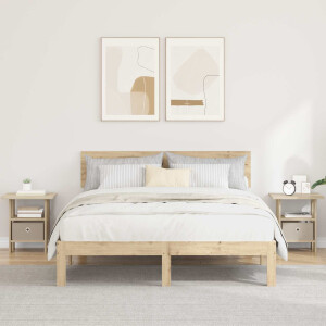 vidaXL Nachtkastje 2 pcs Sonoma Eiken 41 x 40 x 45 cm Bewerkt hout