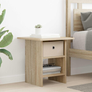 vidaXL Nachtkastje met lade Sonoma Eiken 41 x 40 x 45 cm Bewerkt hout