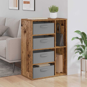 vidaXL Dressoir met lade Oudhout 60 x 33,5 x 84 cm