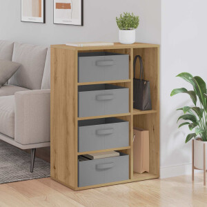 vidaXL Dressoir met lade Artisan Eiken 60 x 33,5 x 84 cm
