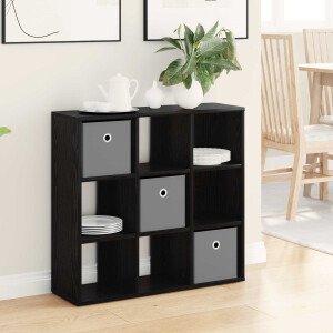 vidaXL Dressoir met lade Zwart Eiken 73,5 x 24 x 69,5 cm