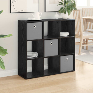vidaXL Dressoir met lade Zwart Eiken 88,5 x 29 x 84,5 cm