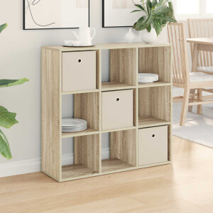 vidaXL Dressoir met lade Sonoma Eiken 88,5 x 29 x 84,5 cm