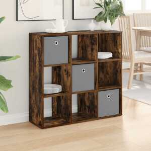 vidaXL Dressoir met lade Gerookt eiken 88,5 x 29 x 84,5 cm