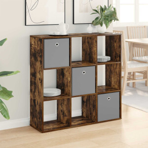vidaXL Dressoir met lade Gerookt eiken 102 x 31 x 99,5 cm