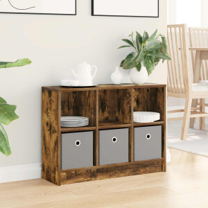 vidaXL Dressoir met lade Gerookt eiken 73,5 x 22,5 x 53,5 cm