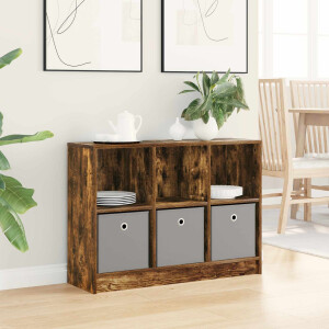 vidaXL Dressoir met lade Gerookt eiken 88,5 x 27,5 x 63,5 cm
