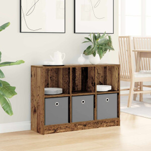 vidaXL Dressoir met lade Oudhout 88,5 x 27,5 x 63,5 cm