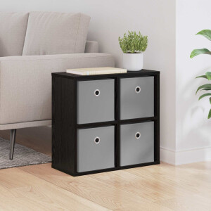 vidaXL Dressoir met lade Zwart Eiken 49,5 x 22 x 47 cm