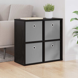 vidaXL Dressoir met lade Zwart Eiken 59,5 x 27 x 57 cm