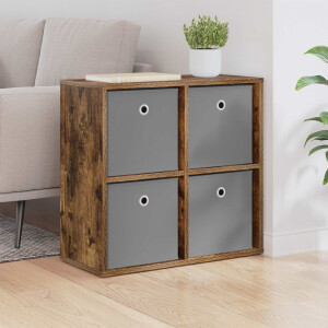 vidaXL Dressoir met lade Gerookt eiken 59,5 x 27 x 57 cm