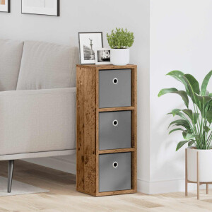 vidaXL Dressoir met lade Oudhout 25,5 x 22 x 69,5 cm