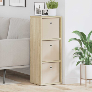 vidaXL Dressoir met lade Sonoma Eiken 30,5 x 27 x 84,5 cm