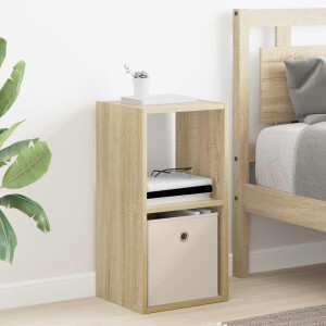 vidaXL Nachtkastje Sonoma Eiken 30,5 x 27 x 59,5 cm Bewerkt hout