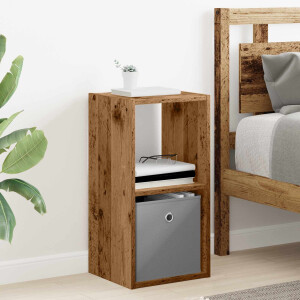 vidaXL Nachtkastje met lade Oudhout 30,5 x 27 x 59,5 cm Bewerkt hout