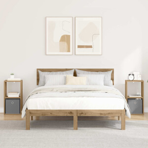 vidaXL Nachtkastje met lade 2 pcs Artisan Eiken 30,5 x 27 x 59,5 cm