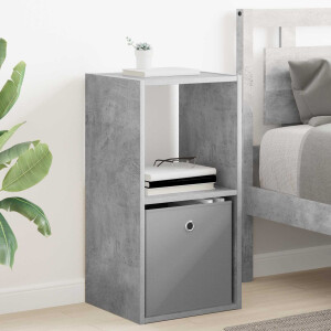 vidaXL Nachtkastje met lade Beton Grijs 35 x 32 x 68,5 cm Bewerkt hout