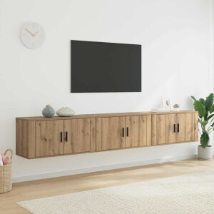 vidaXL Wandtv-kast Set 3 pcs Artisan Eiken 80 x 34,5 x 40 cm