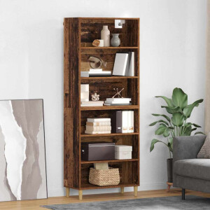 vidaXL Hoge kast Oud Hout 69,5 x 32,5 x 180 cm Bewerkt hout