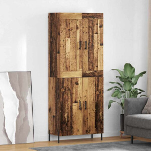 vidaXL Hoge kast 2 pcs Oud Hout Bewerkt hout