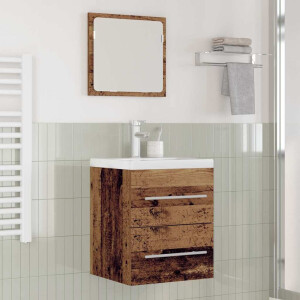 vidaXL Badkamertenk te kast met lade Oud Hout 41 x 38,5 x 48 cm