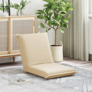 vidaXL Verstelbare vlo stoelen Crèmekleurig Stof