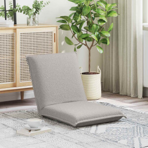 vidaXL Verstelbare vlo stoelen Lichtgrijs Schapenstof