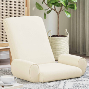 vidaXL Verstelbare vlo stoelen Crèmekleurig Grove Fluweel