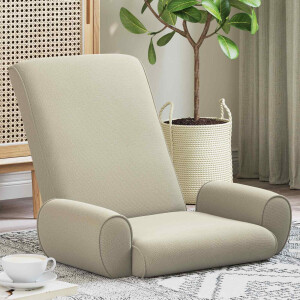 vidaXL Verstelbare vlo stoelen Zand Grove Fluweel