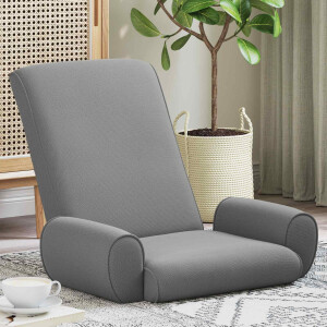 vidaXL Verstelbare vlo stoelen Donkergrijs Grove Fluweel