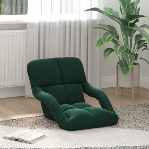vidaXL Verstelbare vlo stoelen Donkergroen Fluweel