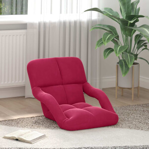 vidaXL Verstelbare vlo stoelen Wijnrood Fluweel