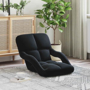 vidaXL Verstelbare vlo stoelen Zwart Fluweel