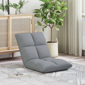 vidaXL Verstelbare vlo stoelen Lichtgrijs Stof