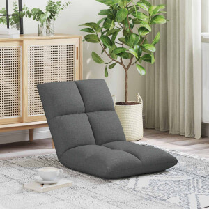 vidaXL Verstelbare vlo stoelen Donkergrijs Stof