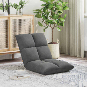 vidaXL Verstelbare vlo stoelen Donkergrijs Fluweel