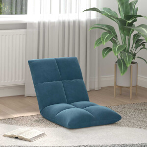 vidaXL Verstelbare vlo stoelen Blauw Fluweel