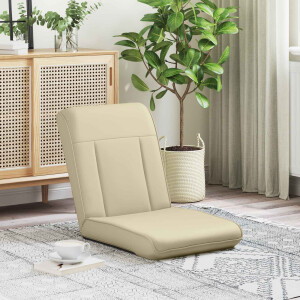vidaXL Verstelbare vlo stoelen Crèmekleurig Kunstleer