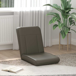 vidaXL Verstelbare vlo stoelen Grijs Kunstleer