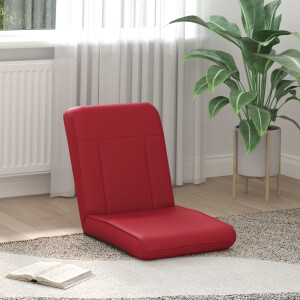 vidaXL Verstelbare vlo stoelen Wijnrood Kunstleer