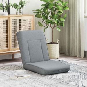 vidaXL Verstelbare vlo stoelen Lichtgrijs Stof