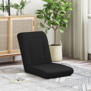 vidaXL Verstelbare vlo stoelen Zwart Stof