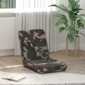 vidaXL Verstelbare vlo stoelen Legergroen Stof
