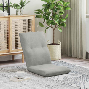 vidaXL Verstelbare vlo stoelen Lichtgrijs Fluweel