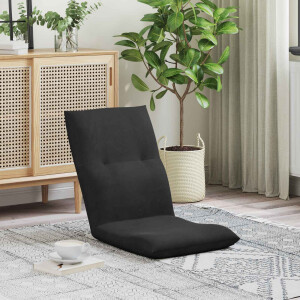 vidaXL Verstelbare vlo stoelen Zwart Fluweel