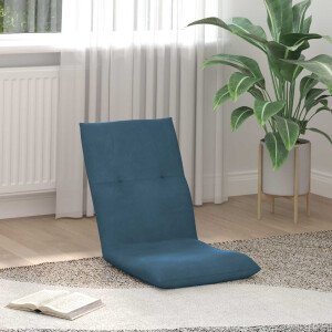 vidaXL Verstelbare vlo stoelen Blauw Fluweel