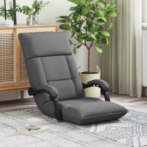 vidaXL Verstelbare vlo stoelen Donkergrijs Stof