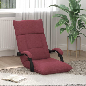 vidaXL Verstelbare vlo stoelen Wijnrood Stof