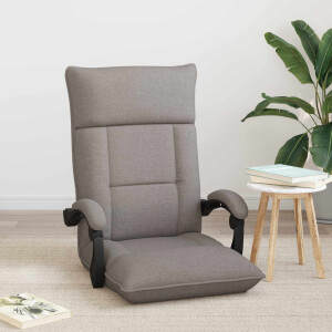 vidaXL Verstelbare vlo stoelen Taupe Stof