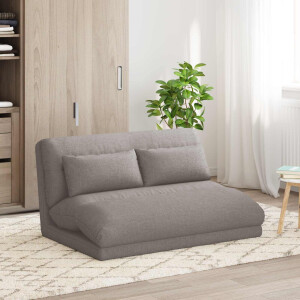 vidaXL Verstelbare vlo stoelen Taupe Stof